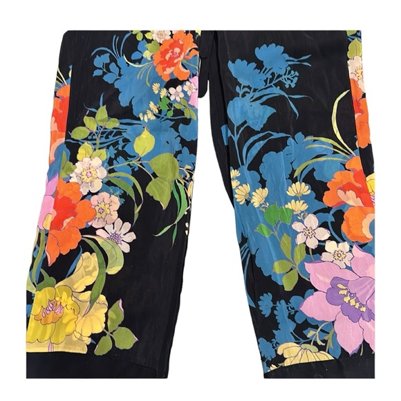 JOHNNY WAS black with floral sheer pants in size S, NWT - Picture 4 of 11